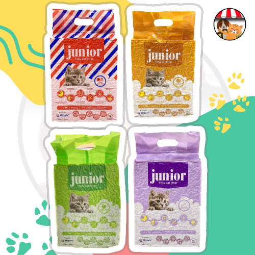 Pasir Tofu Junior 7 Liter Pasir Gumpal Wangi Kucing Tofu Cat Litter Pasir Kucing