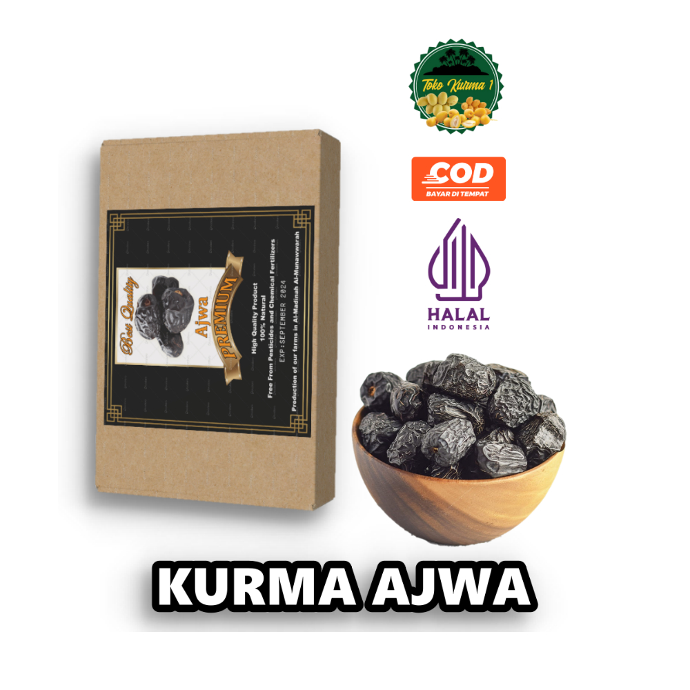 

Kurma ajwa/nabi premium original madinah 1kg kemasan box mika