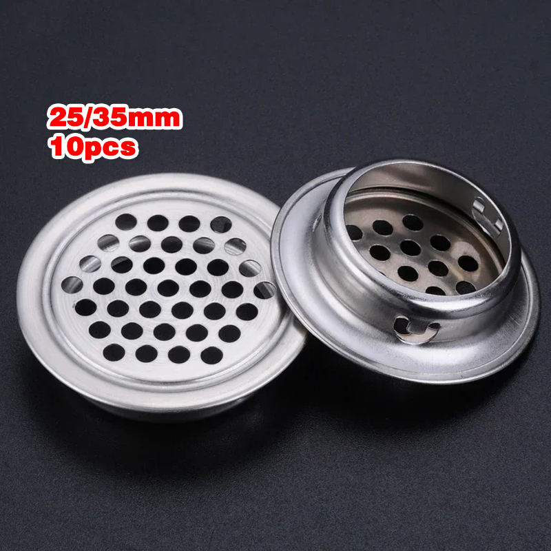 10pcs Lubang Ventilasi Bulat Lemari / Ventilasi Udara Lemari / Tutup Lubang Udara Saringan Udara Lem