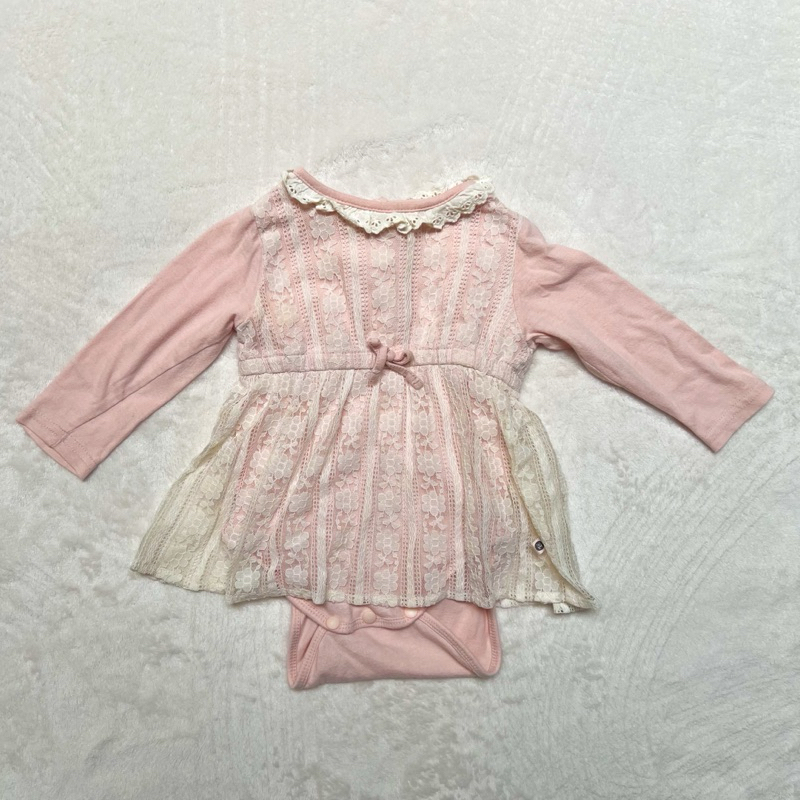 PRELOVED DRESS BRUKAT PINK BABY GIRL