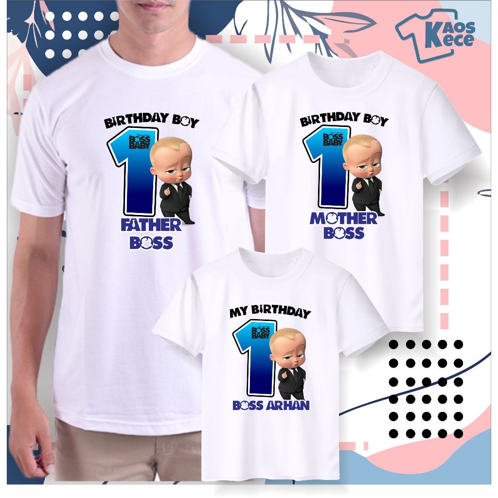 KAOS ULANG TAHUN ANAK / BAJU ULANG TAHUN KELUARGA COUPLE FAMILY CUSTOM