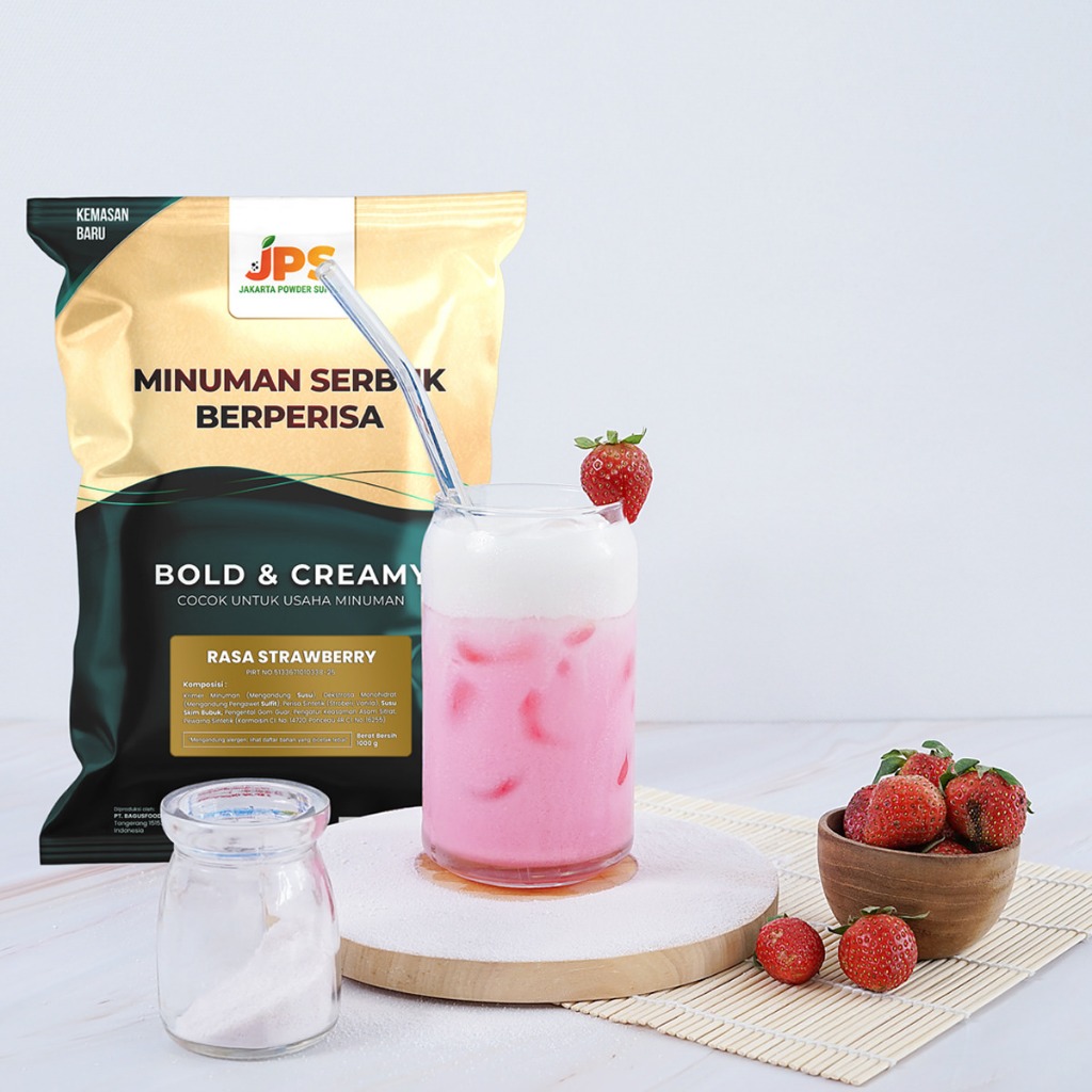 

JPS Plain Strawberry 1 kg Bubuk Minuman Premium Tanpa Gula / Serbuk Berperisa Stroberi / Jakarta Powder Supply