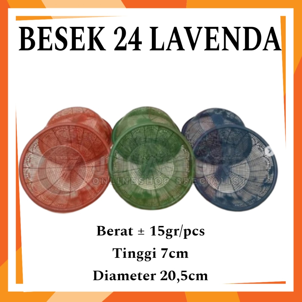 BESEK 24 LAVENDA / BESEK PLASTIK / KERANJANG PLASTIK / KERANJANG TELUR / KERANJANG PESTA