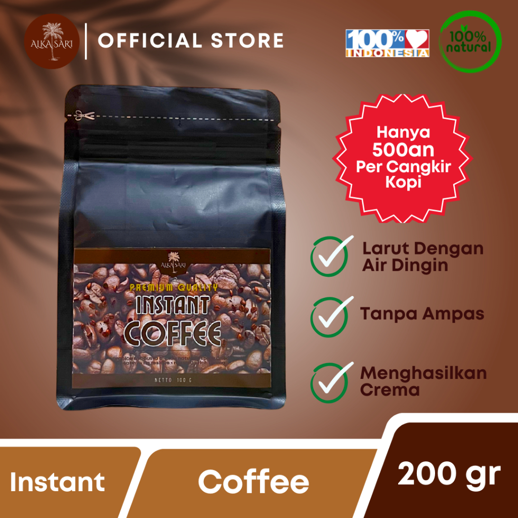 

Instant Coffee / Bubuk Kopi Instan Tanpa Ampas Alka Sari