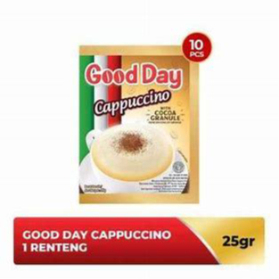 

KOPI GOOD DAY INSTANT CAPPUCCINO W/COKLAT GRANUL PCK 10x25g