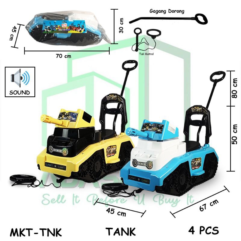 TNK Tank Mobil Mobilan Ride On Car Tolo Car Dorong Duduk Mainan Anak Laki Laki Besar Murah BIGBROTHE