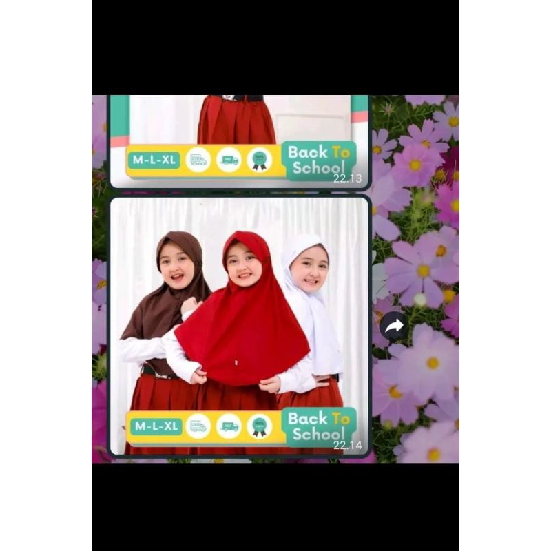 JILBAB ANAK SEKOLAH SD SMP SMA
