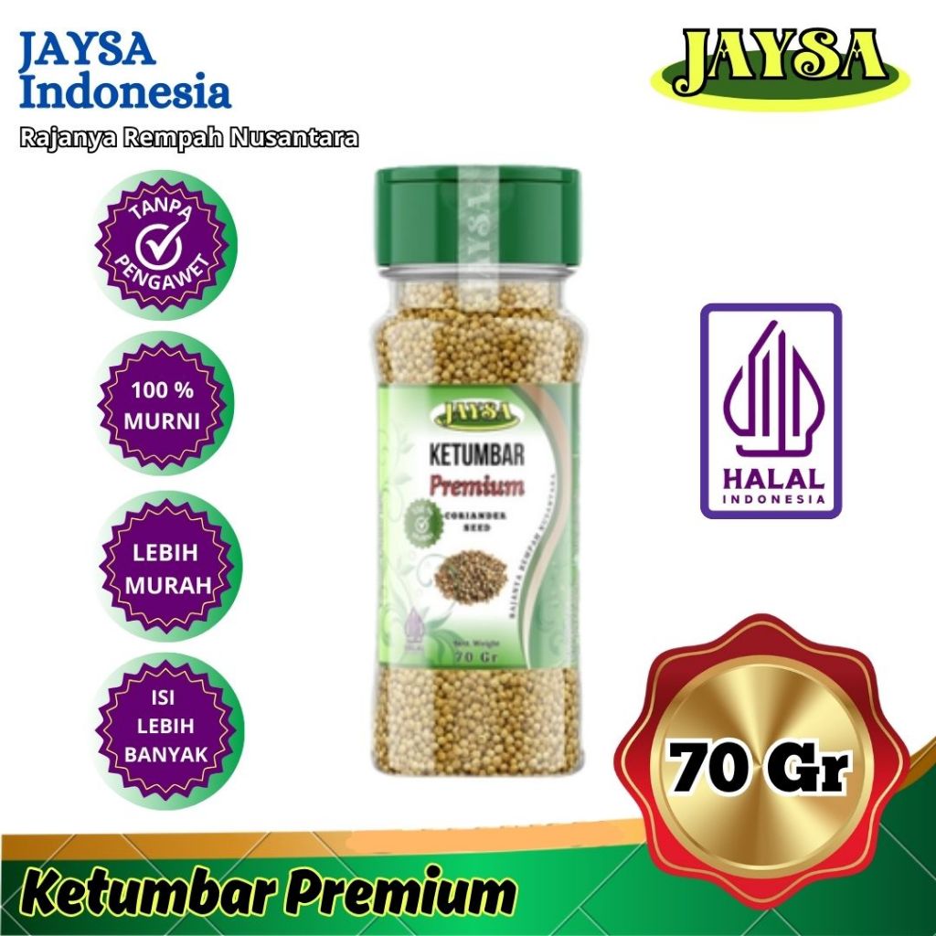 

JAYSA Ketumbar 70 gr / Corriander Seed / Coriander / Tumbar / Ketumbar Asli / Ketumbar Premium / Ketumbar Grade A / Biji Ketumbar Murni / Ketumbar Kualitas Import