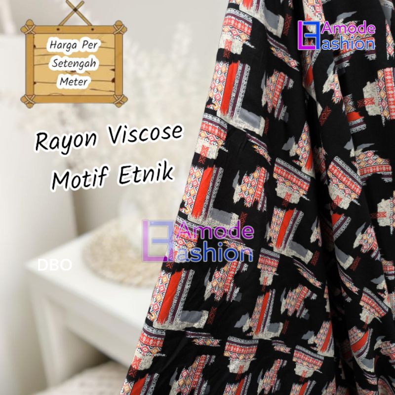 Kain Rayon Viscose Motif Etnik