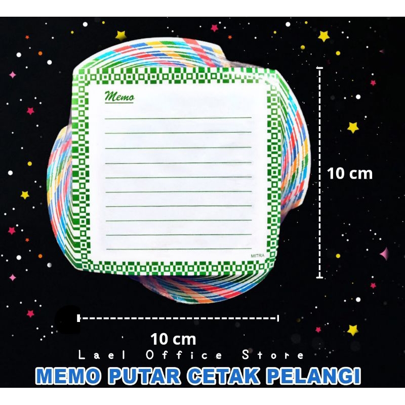 

Memo Pad Putar Pelangi / Notes Putar Warna Warni Pelangi / Memo Kertas Notes Putar Bergaris