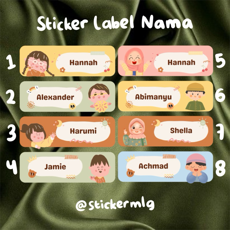 

STICKER LABEL NAMA CUSTOM PART 1