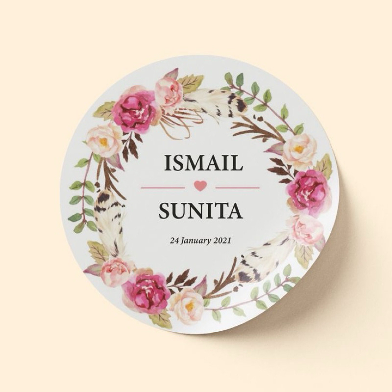 

STICKER WEDDING BULAT CUSTOM FREE DESIGN PERNIKAHAN
