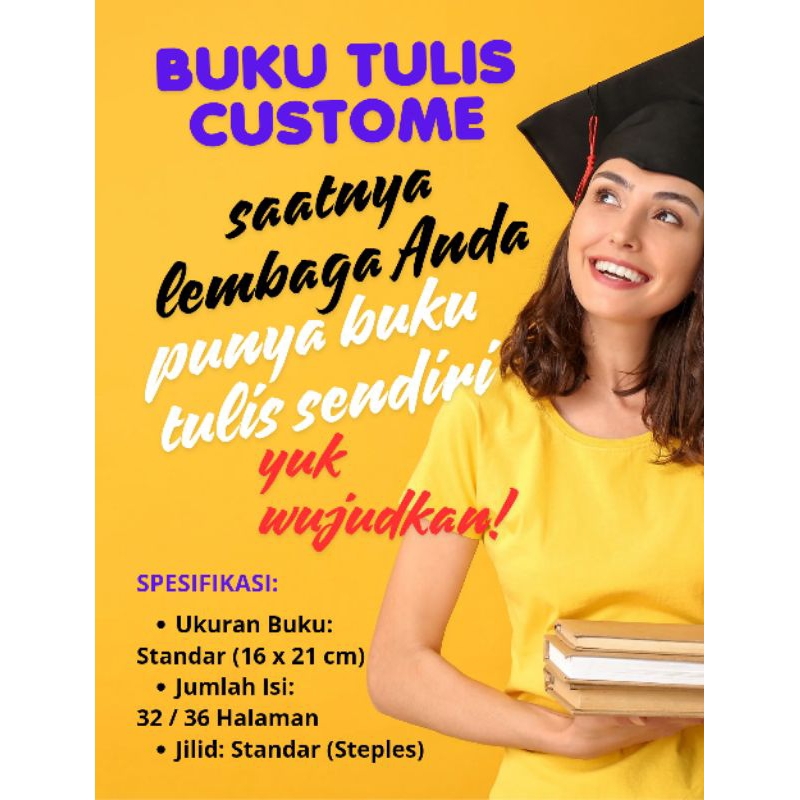 

BUKU TULIS CUSTOME, BUKU TULIS SEKOLAH DENGAN LOGO DAN FOTO SENDIRI