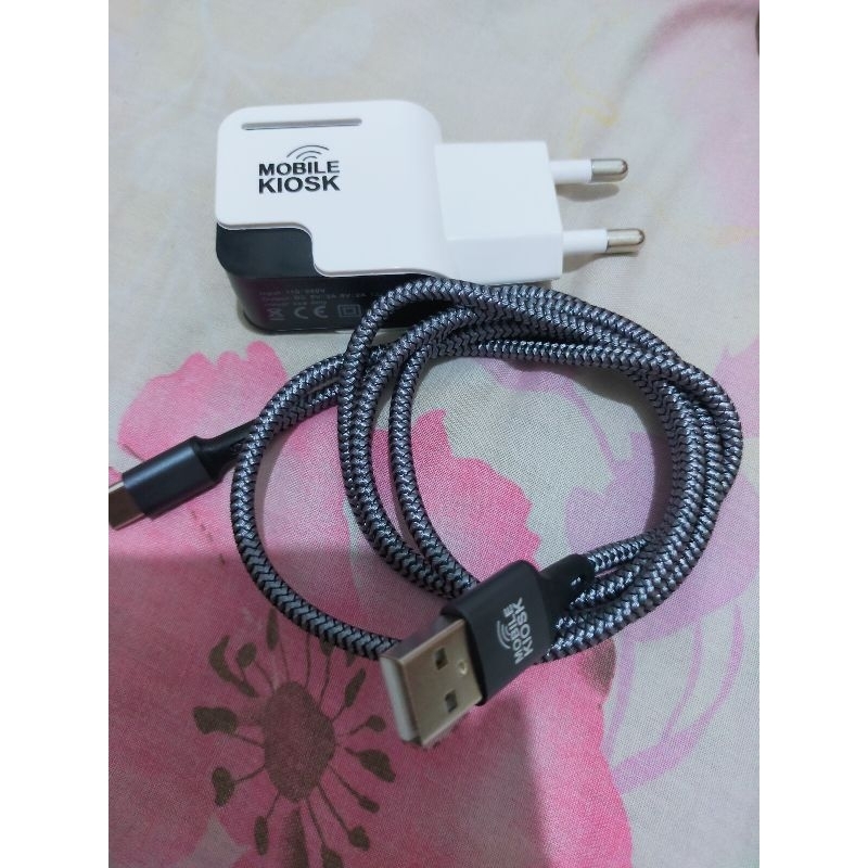 Kabel  Charger MOBILE KIOSK USB Type C CABLE 2A Untuk ANDROID SET USB Adaptor KIOSK Fast Charging OR