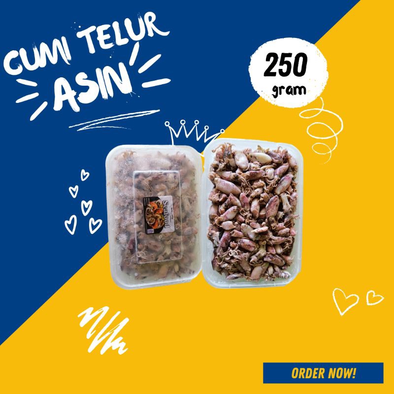 

baby cumi telur (asin) 250gr