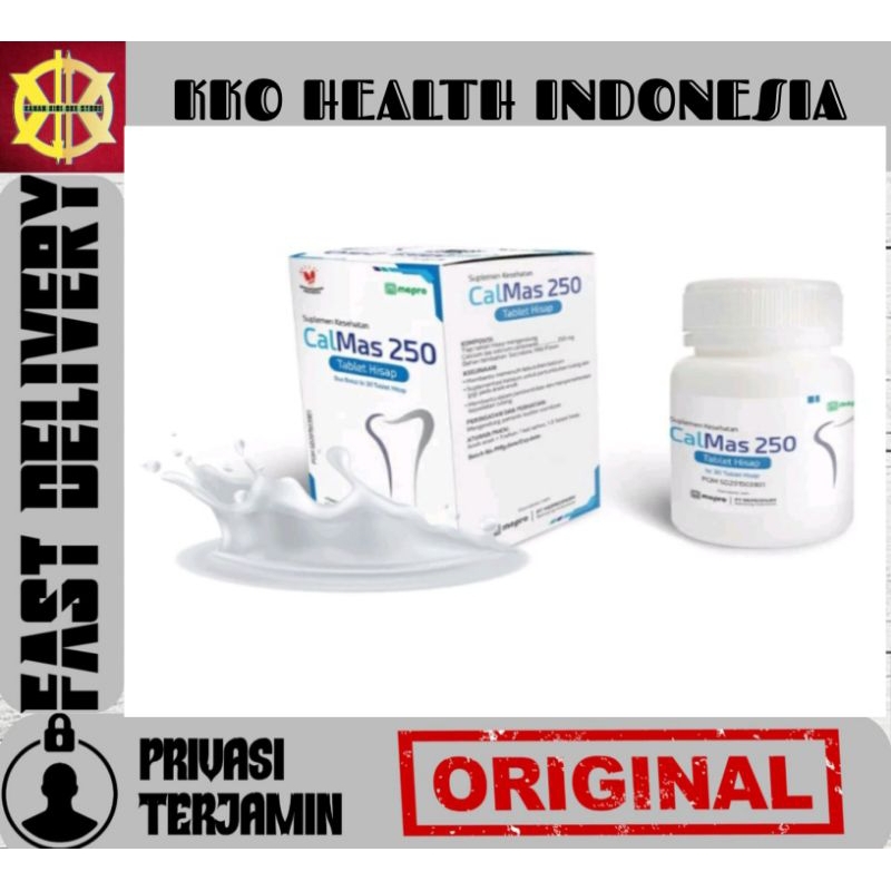 Calmas 250 mg Isi 30 Tablet Hisap - Suplemen Kesehatan Peninggi Badan dan Pertumbuhan Gigi Anak