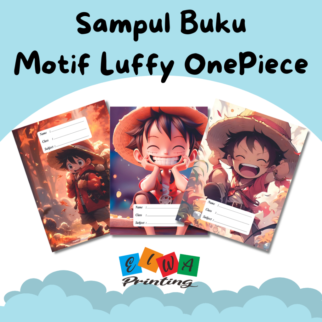 

(ISI 8 LEMBAR) SAMPUL BUKU TULIS SIDU CAMPUS BIGBOSS / SAMPUL BUKU MOTIF ESTETIK LUFFY ONEPIECE / Sampul Custom / SAMPUL BUKU AESTHETIC