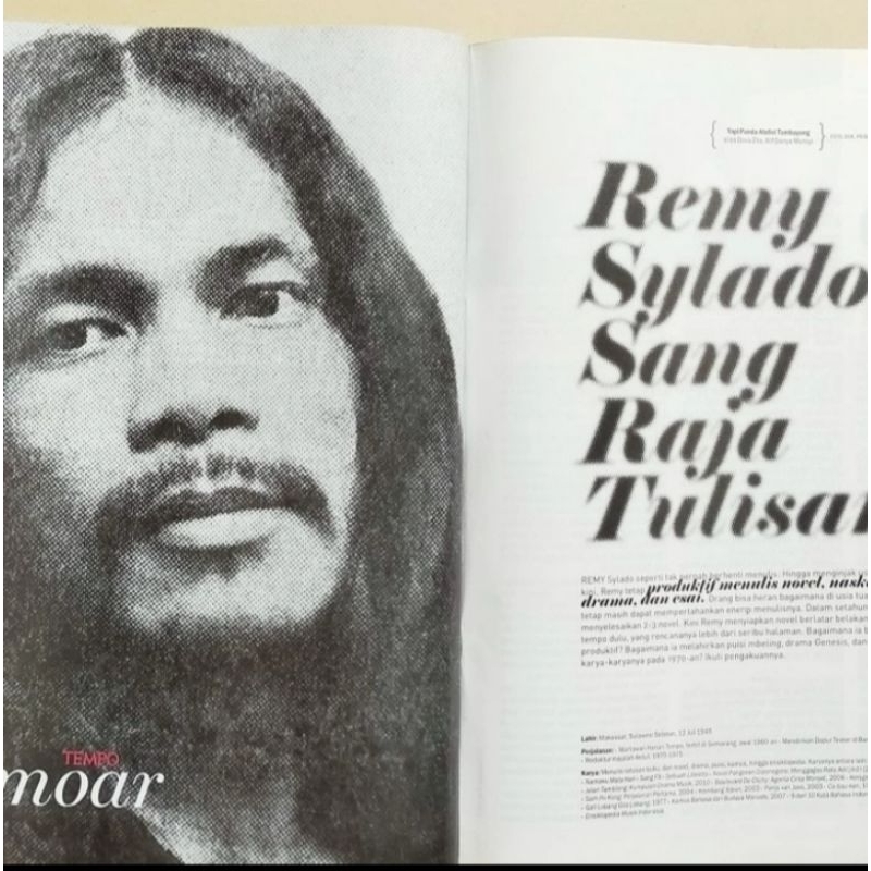 Majalah Tempo 21 Januari 2013 : Memoar Remy Sylado - Lukisan Widayat