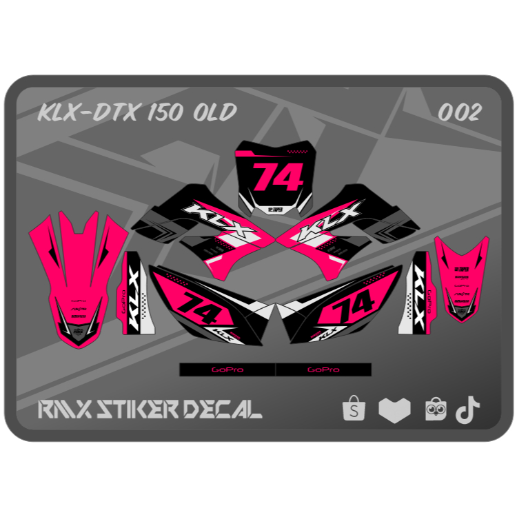 STIKER KLX 150 S/L FULLBODY (002) STICKER DECAL DEKAL D-TRACKER DTRACKER DTX LAMA OLD 2009 2010 2011