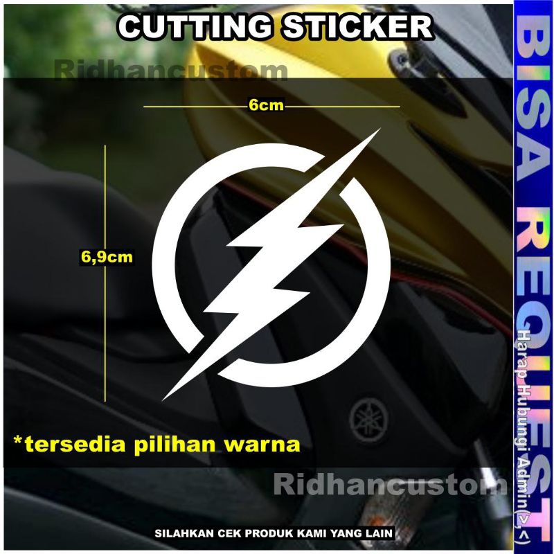 [ PETIR BULAT ] CUTTING STICKER VIRAL MOTOR HELM DLL | PETIR BULAT