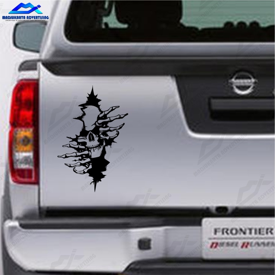 Cutting Sticker Punisher Bagasi Mobil Sticker Peeking Skull Punisher