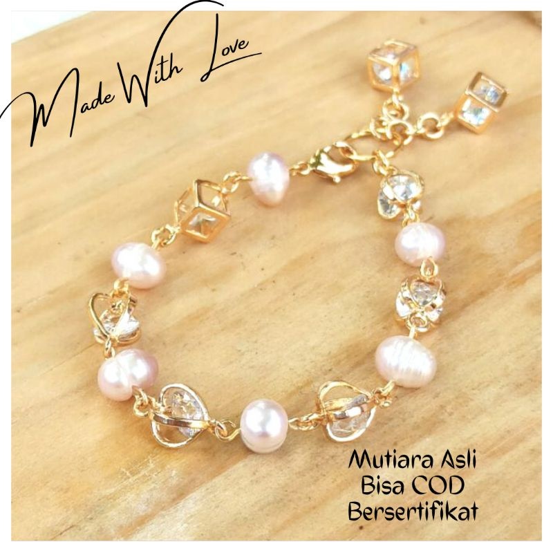 Gelang Pesta Mutiara Asli Mutiara Asli Lombok Mutiara Asli bersertifikat