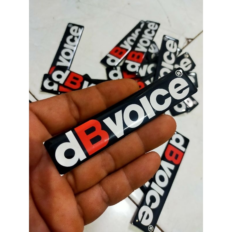 

dB voice UK 10cm x 2,25cm LABEL/LOGO/EMBLEM GRILLBOX SPEAKER/STICKER TIMBUL