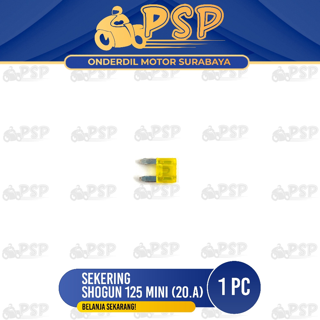 Sekering Shogun 125 Mini 20A (Warna Kuning) - Fuse DX Micro Fuse Mikro Sekring Tusuk Tancap Kotak