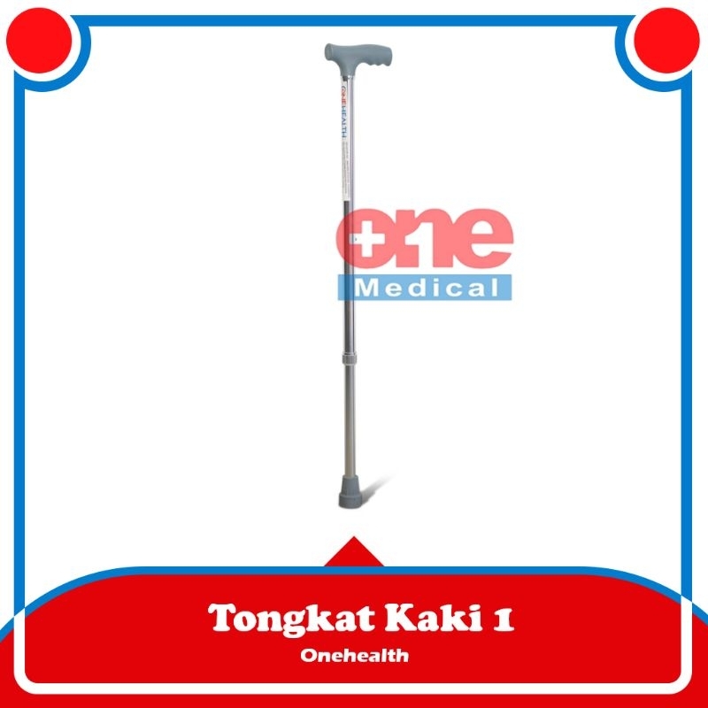 Tongkat Jalan Kaki 1 Orang Tua | Alat Bantu Jalan Lansia OneHealth Walking Stick