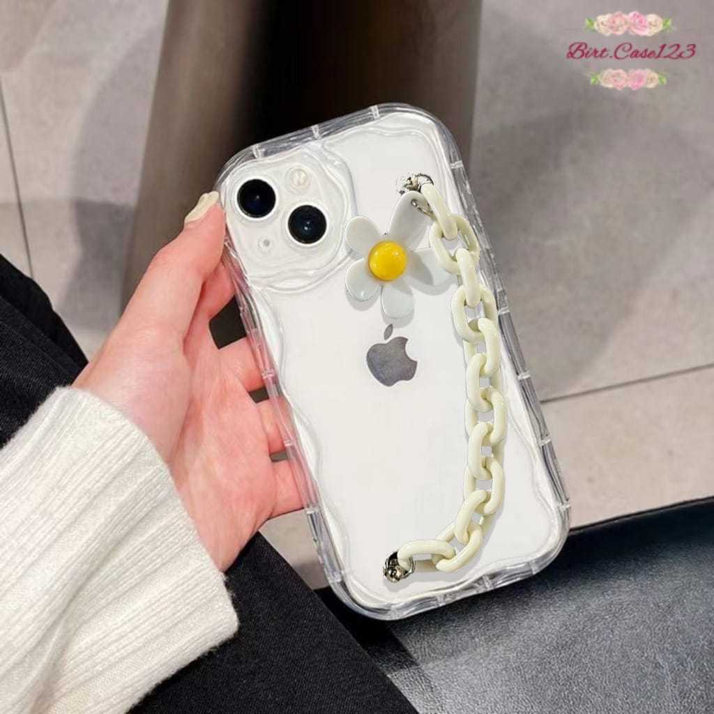 GC115 Melting Clear Daisy Chain White Softcase / Casing Hp FOR OPPO A57 2022 5G A77S A58 A78 5G A60 