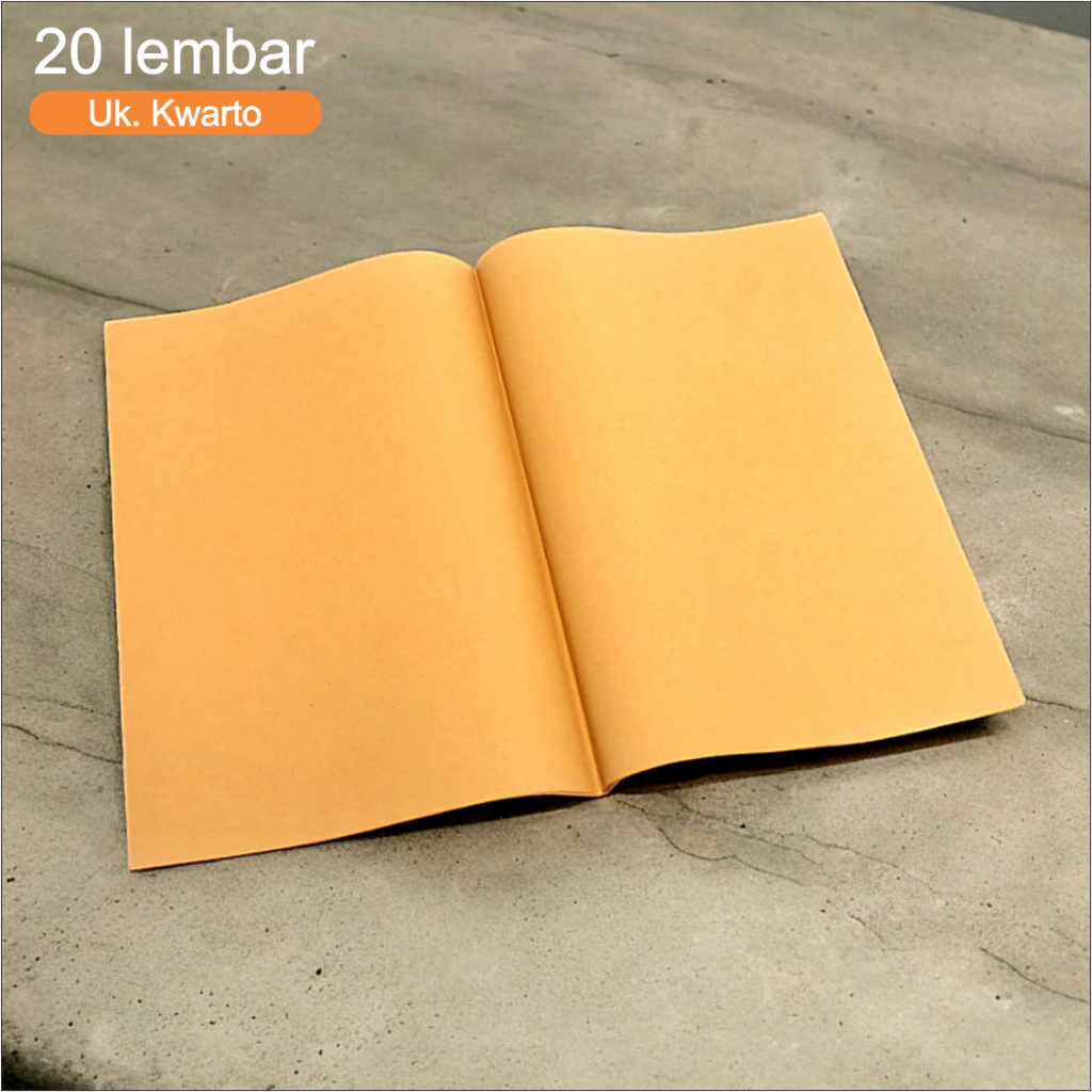 

Sampul Buku Coklat Polos Kwarto isi 20 lembar