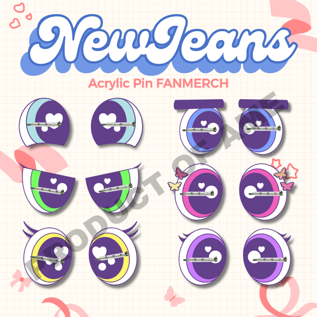 [AME AME STUDIO] FANMERCH New Jeans Acrylic Pin PPG Style