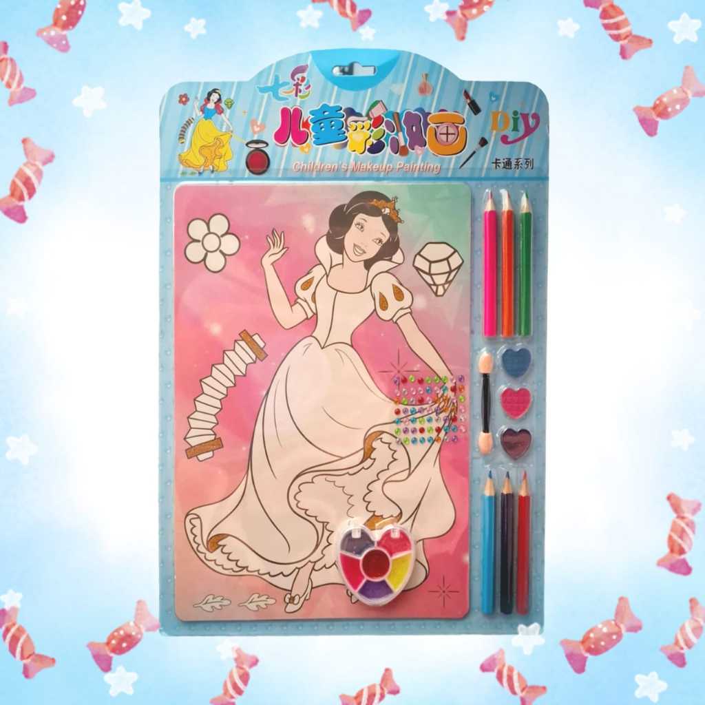 

Kanvas Lukis Mewarnai Drawing Canvas Anak Karakter Disney Princess Snow White Cinderella Ariel