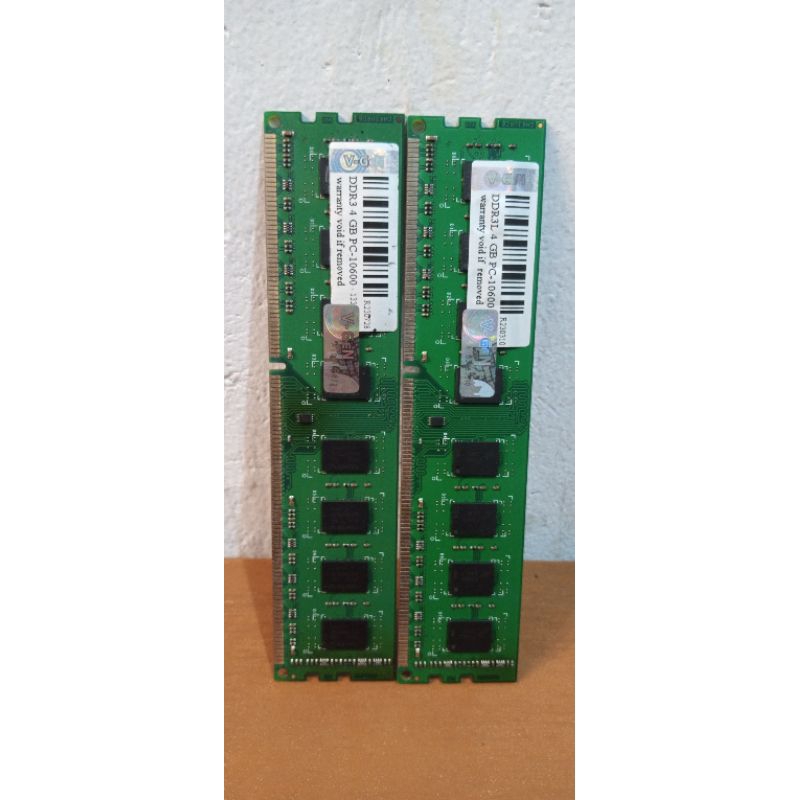 2 keping Ram DDR3 4GB PC 10600 VGen Platinum second jempolan
