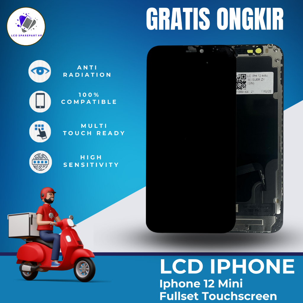 LCD IPHONE 12 MINI FULLSET TOUCHSCREEN
