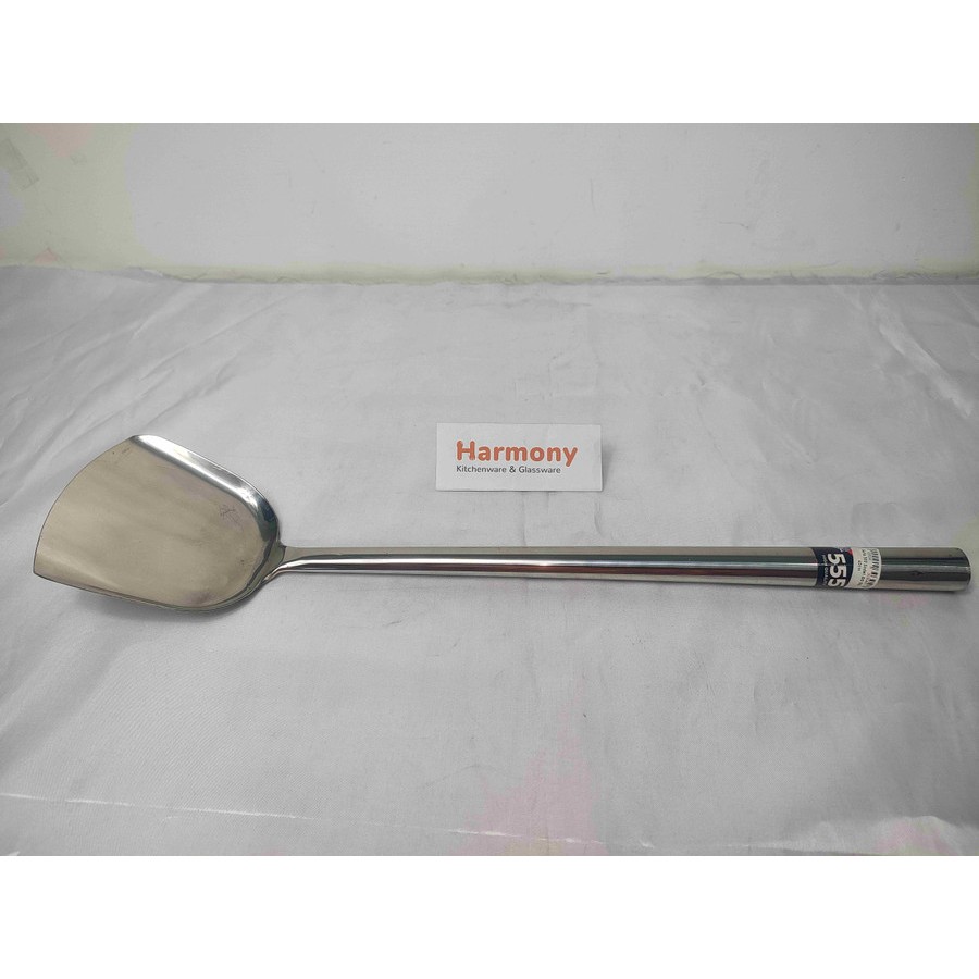 Saito 555 Sodet Gagang Stainless 40cm Sutil Spatula Besar Full Stainless Tebal