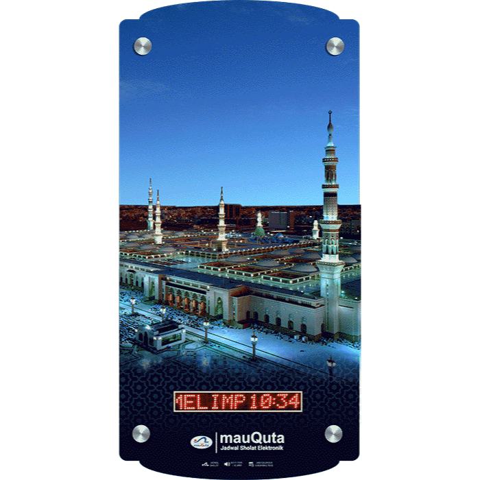 Mauquta MQSAF Jam Digital Jadwal Sholat Adzan Tartil Running Text Otomatis