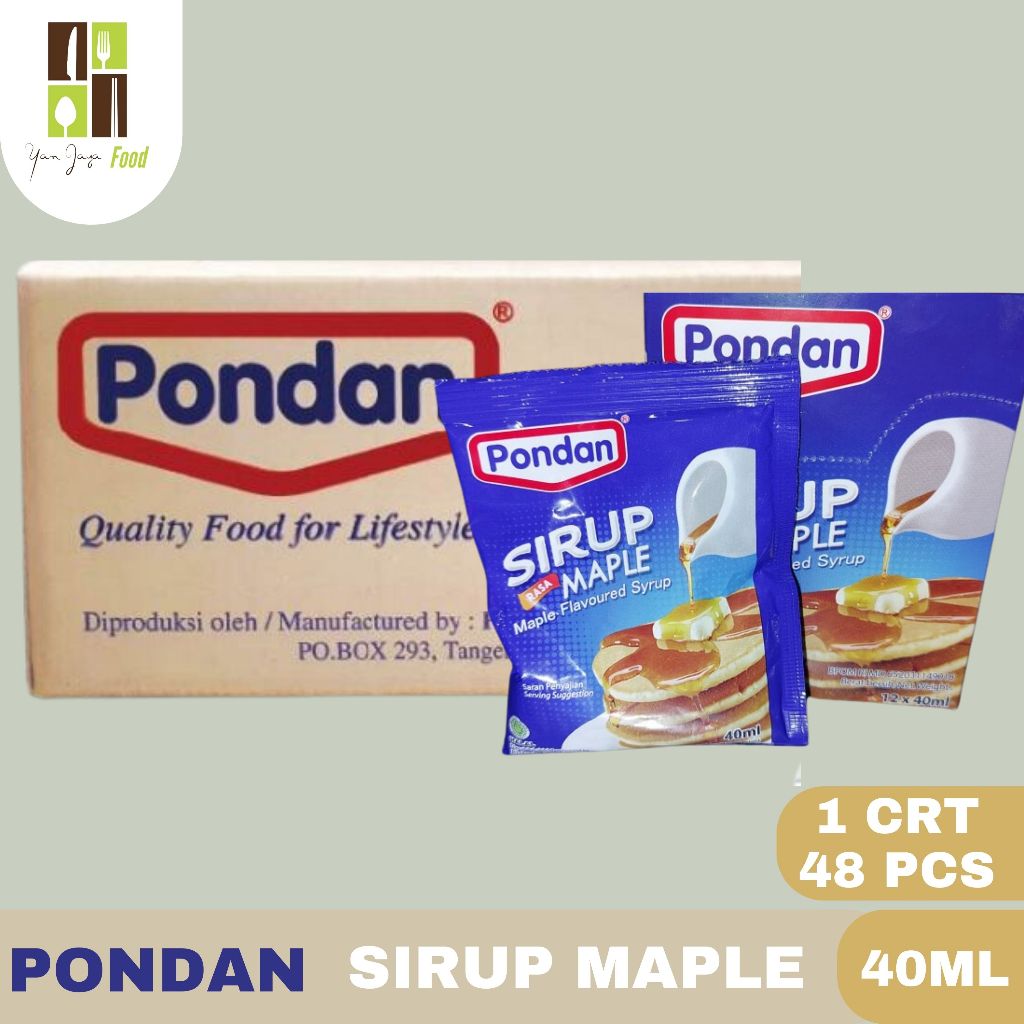 

Pondan Sirup Rasa Maple / Maple Flavoured Syrup 40 ml 1 CRT/4 BOX/48PCS