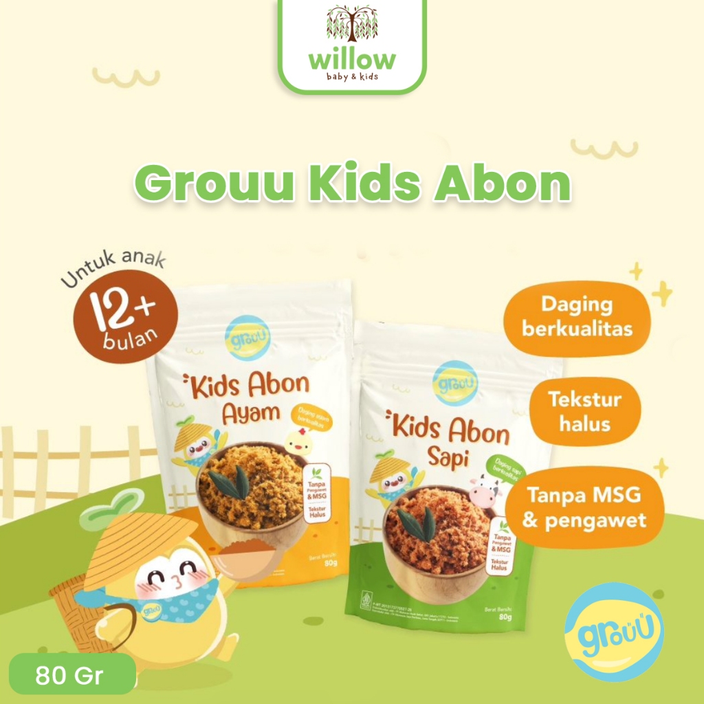 

Makanan Kering Instan - Grouu Kids Abon 80Gr