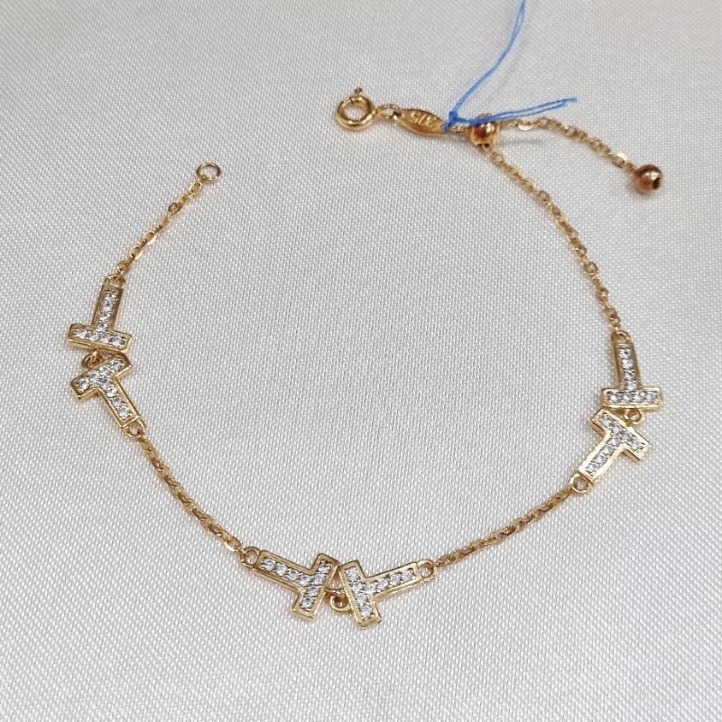 8K / 3 gr / Max 19 cm - Gelang Serut T*ff*ny Emas Muda Asli Kadar 375 - PJ