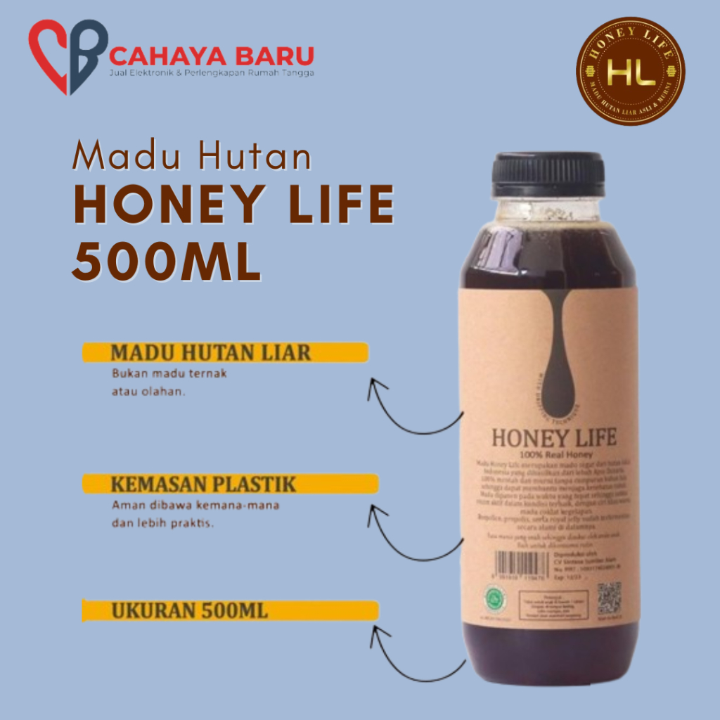 

MADU ASLI HUTAN Honey Life|MADU MURNI HONEy 500ML