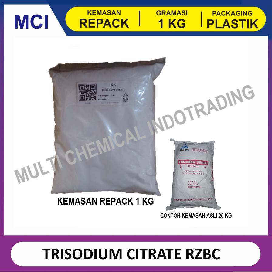 

TRI SODIUM SITRAT / TRISODIUM CITRATE Ex RZBC - REPACK 1 KG