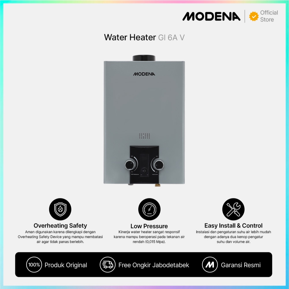 MODENA Gas Water Heater - GI 6A V