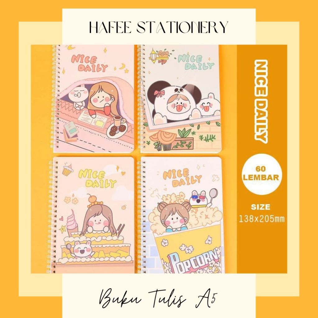 

Notebook Buku Tulis A5 Isi 60 Lembar (dapat kirim instant bandung)