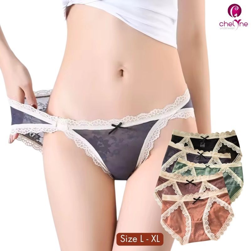 Chelyne CD Brukat Renda Wanita T6091 L - XL Jumbo Model Mini Lace - CD Big Size Brukat