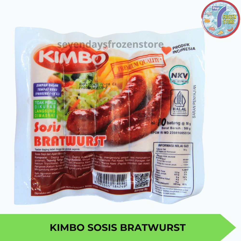 

Kimbo Sosis Bratwurst 500 gr