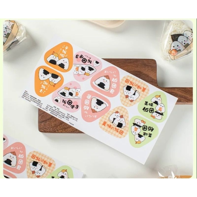 

(10 PCS) STICKER UNTUK DITEMPEL DI PLASTIK ONIGIRI