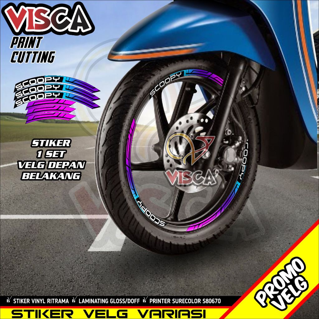 Stiker Velg List Velg Motor Stiker Velg Scoopy A01 Bunglon