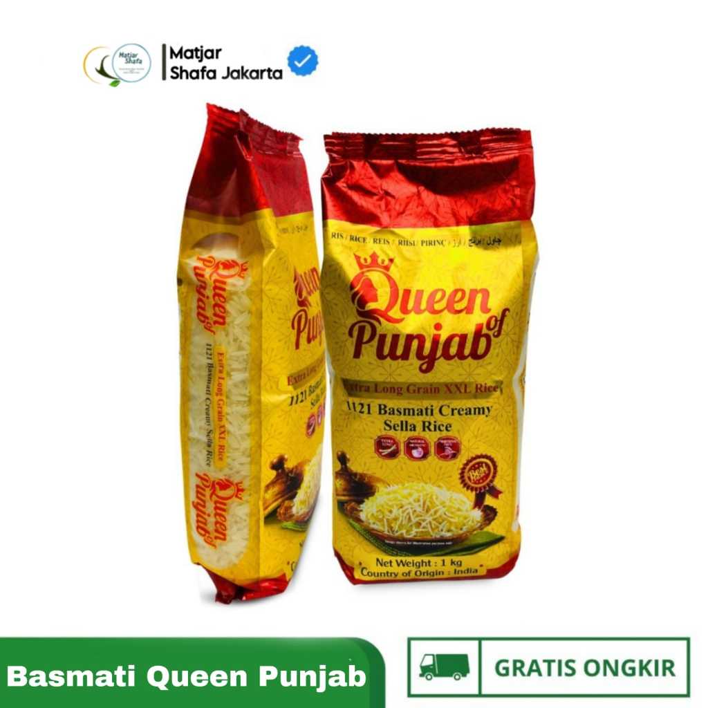 

Beras Basmati Queen Punjab Nasi Kebuli / Basmati Makanan Timur Tengah 1kg