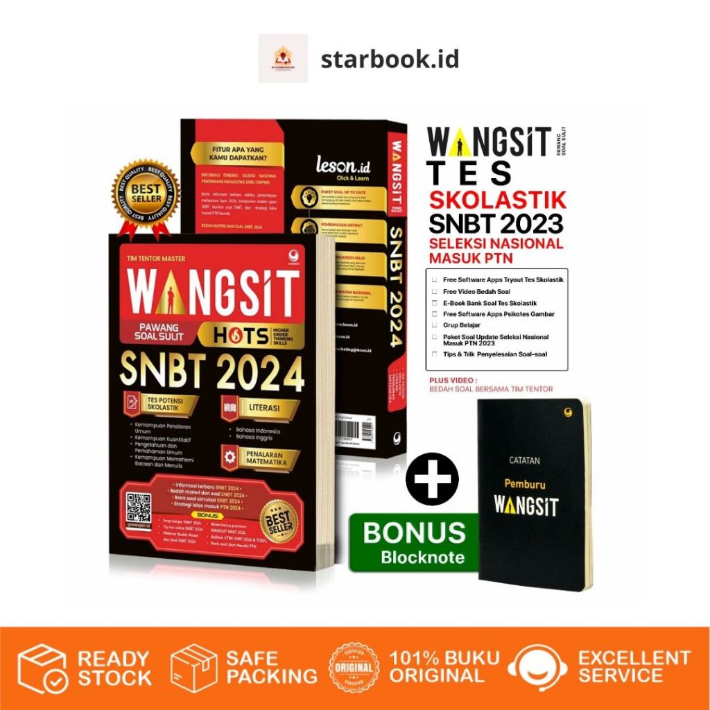 Buku Wangsit SNBT 2024 + Bonus / Wangsit Pawang Soal Sulit SNBT 2024 Tes Potensi Skolastik + Blockno